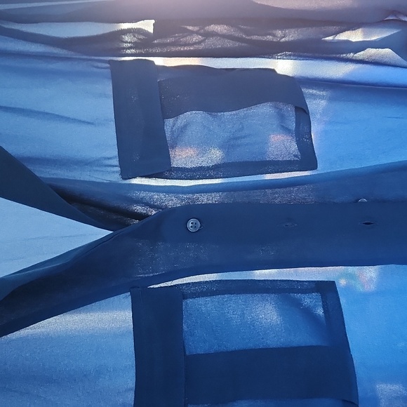 🦋H&M Divided🦋 sapphire blue sheer blouse, size M - Picture 4 of 8